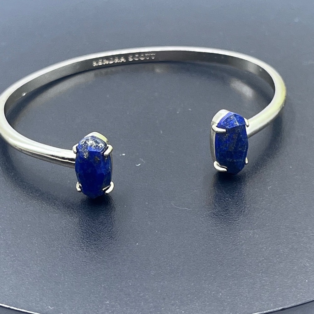 Kendra Scott Elton Gold Plated Cuff Blue Lapis Lazuli Bracelet